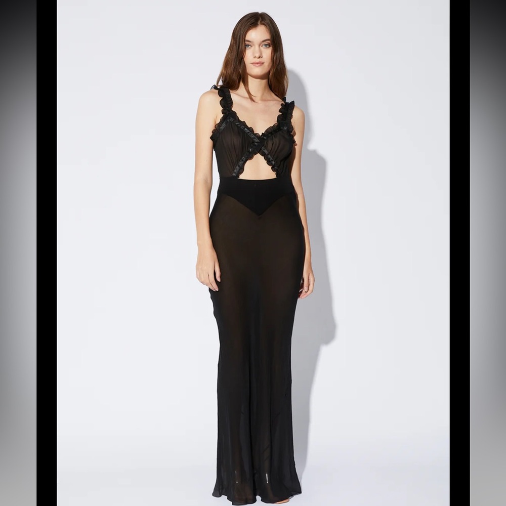RTA Black Sheer gown